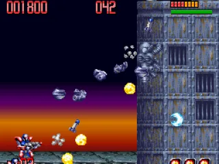 
											The first boss - here the new and improved Rebound comes in handy.