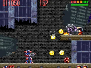 
											The second stage is a destroyed city - note how the Rebound bounces up the wall.