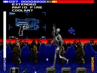 
											Collecting a weapon powerup.