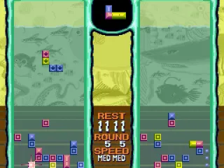 
											Doing a chain reaction makes the blocks drop faster. You must do this more than your adversary or else...