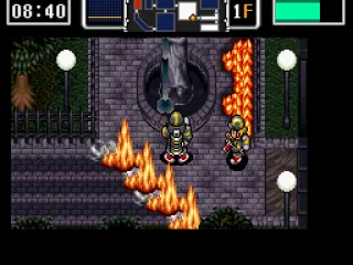 
											Battling fire outside