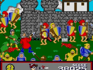
											A village attacked by giants