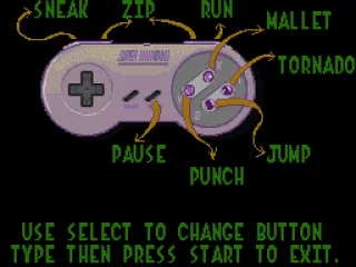 
											Options screen