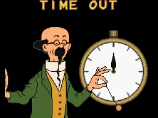
											This screen is displayed when you run out of time in a level.