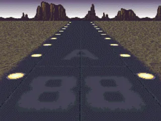 
											Intro: Take off (you can see the Japanese title for the game on the runway)