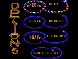 
											Options screen