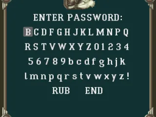 
											Password screen