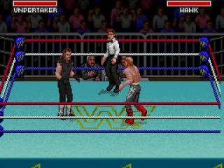 
											It's the Undertaker vs. Hawk.