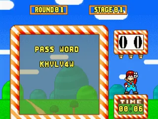 
											Puzzle Mode: Upon completing a stage, you will receive a password that you can use to continue game later